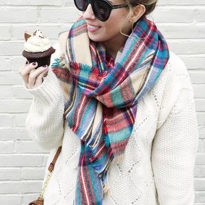 Plaid Blanket Scarf